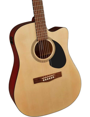 Gretsch Prelude D100CE Natural vista en ángulo
