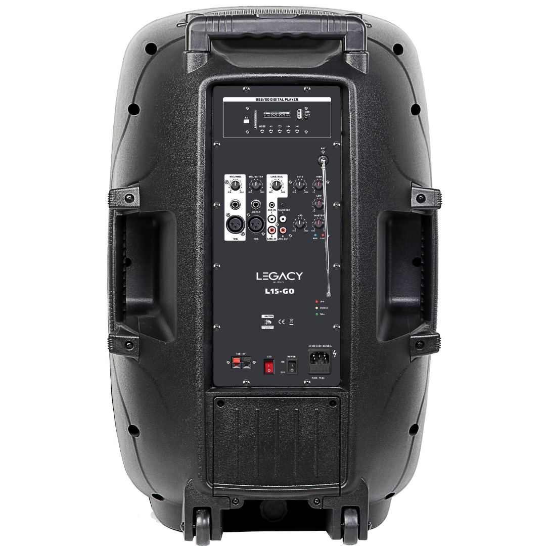 LEGACY L15-GO – Cabina Activa Recargable 15″ 540W LED RGB con Bluetooth 5.0