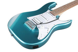 Ibanez GRX40-MLB Metallic Light Blue · detalle frontal del cuerpo