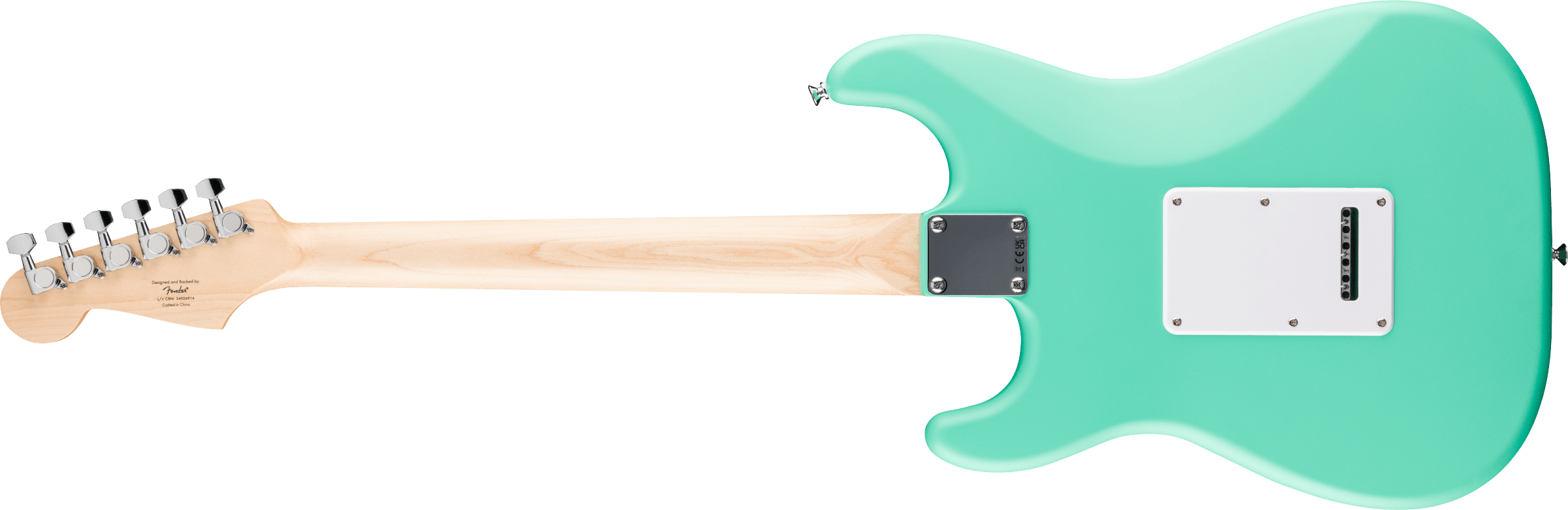 Squier Debut Stratocaster HSS Sea Foam Green vista posterior