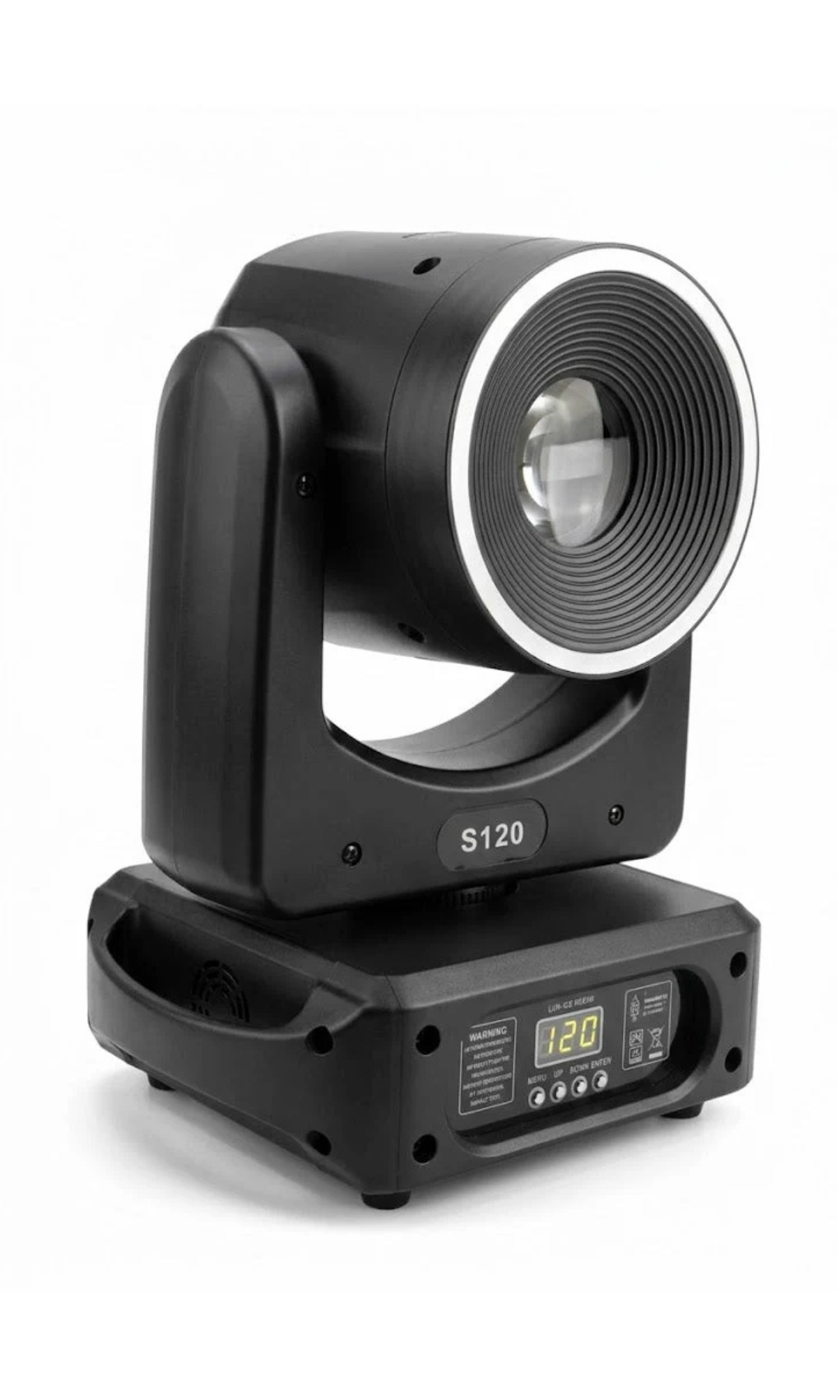 Aurora S120 – Cabeza Móvil Spot LED 120W + Anillo RGB 3en1
