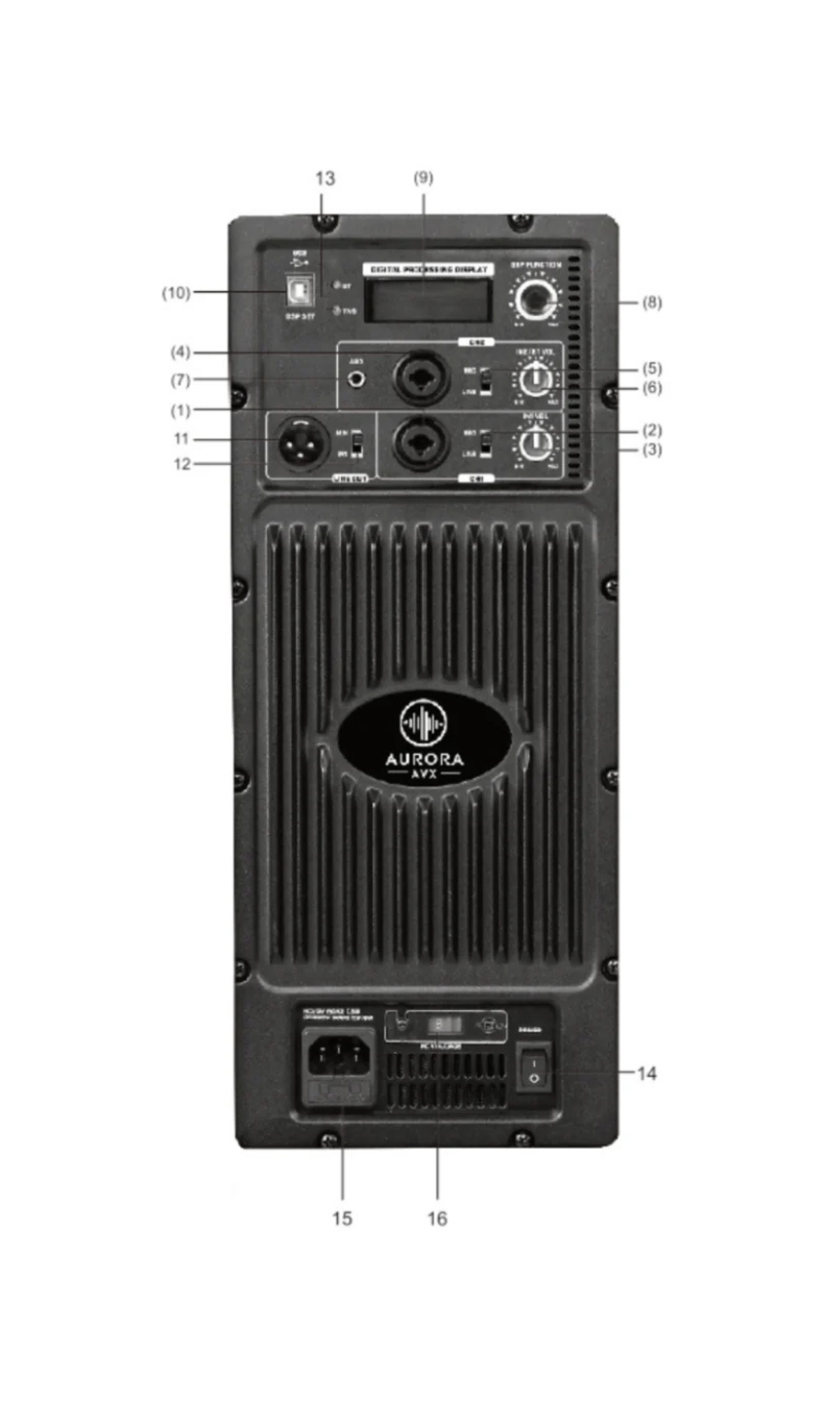 X15-PRO – Cabina Activa 15" 2 Vías 2400W con DSP y Bluetooth 5.0