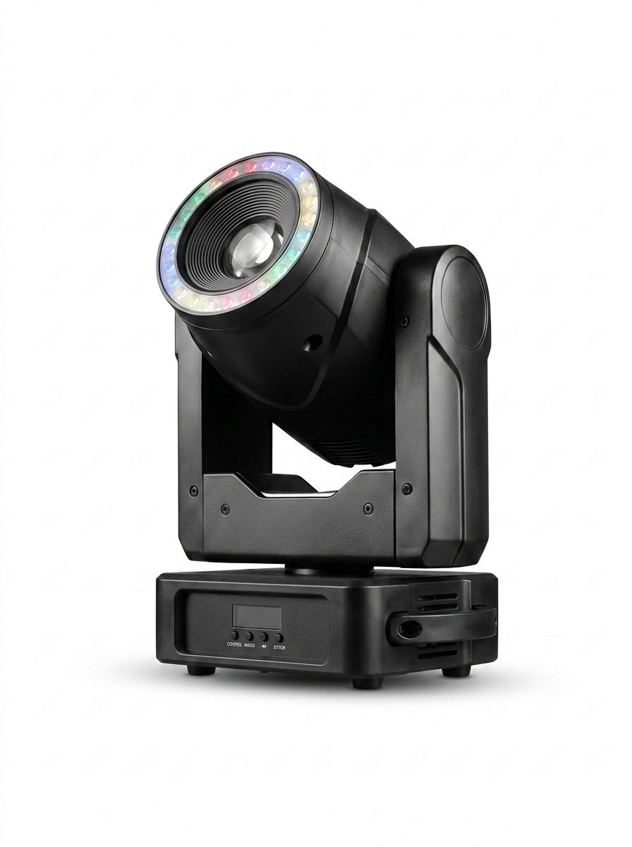 Aurora S120 – Cabeza Móvil Spot LED 120W + Anillo RGB 3en1