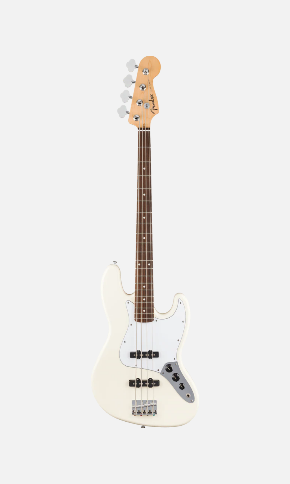 Fender Standard Jazz Bass – Diapasón Laurel – Pickguard Blanco – Olympic White