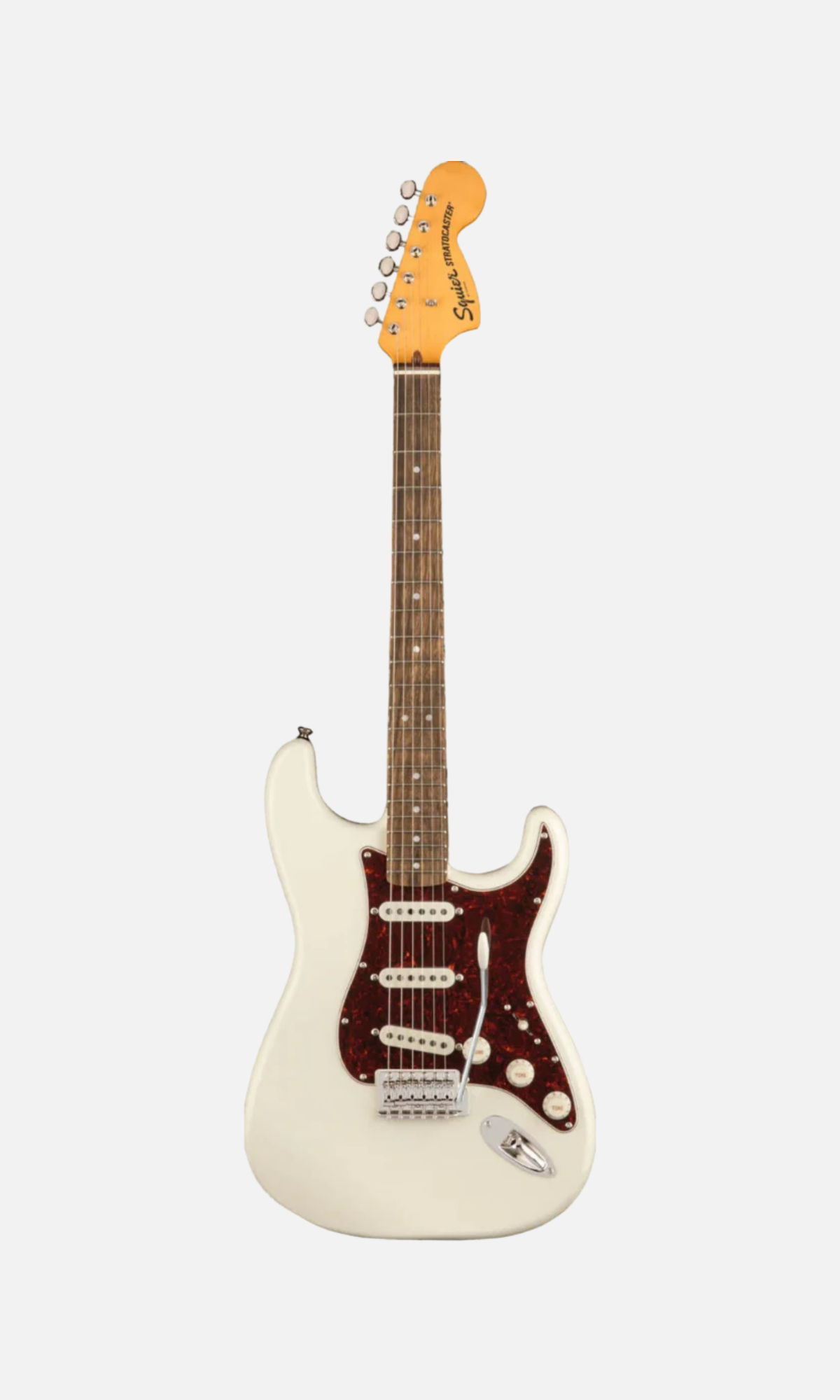 Guitarra eléctrica Squier Strat 70s blanca – Estilo clásico y sonido vintage