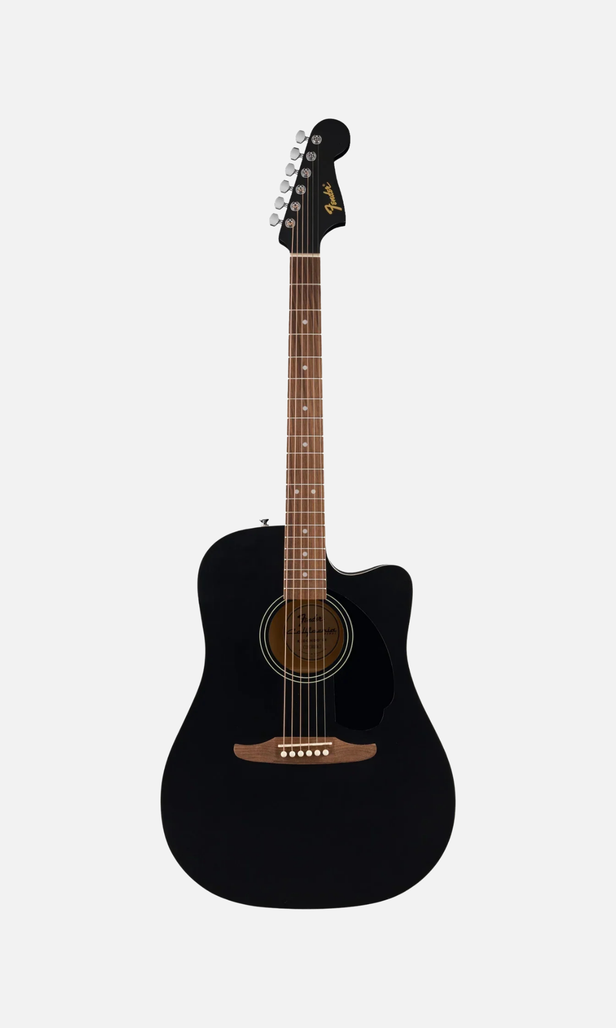 Guitarra electroacústica tipo dreadnought, acabado negro - Fender California Debut Redondo CE Negra