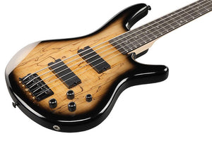 Ibanez GSR205SM-NGT Natural Gray Burst · detalle frontal del cuerpo