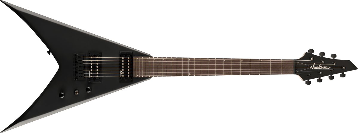 Jackson King V JS22-7 KV HT Black – Guitarra de 7 cuerdas, vista frontal, referencia 2910127568