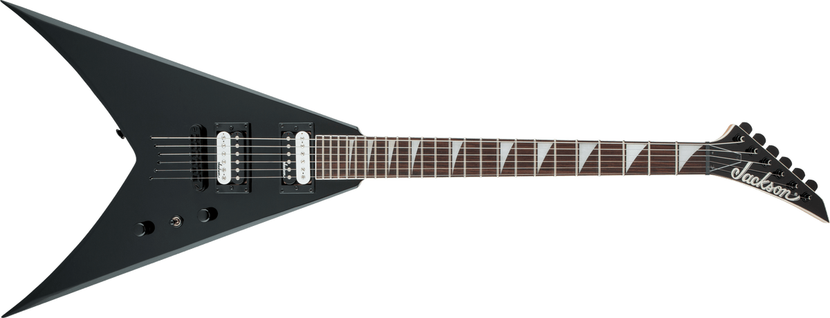 Jackson King V JS32T Gloss Black, vista frontal, referencia 2910134503