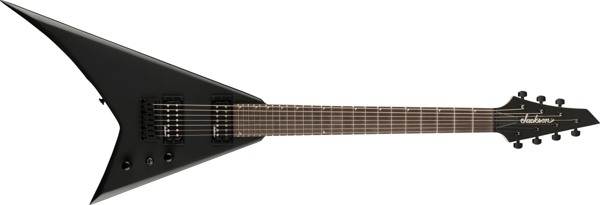 Jackson Rhoads JS22-7 RR HT Black – Guitarra de 7 cuerdas, vista frontal, referencia 2910137568
