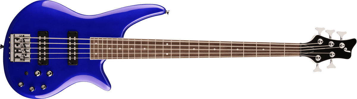 Jackson Spectra Bass JS3V Indigo Blue – Bajo de 5 cuerdas, vista frontal, referencia 2919005527