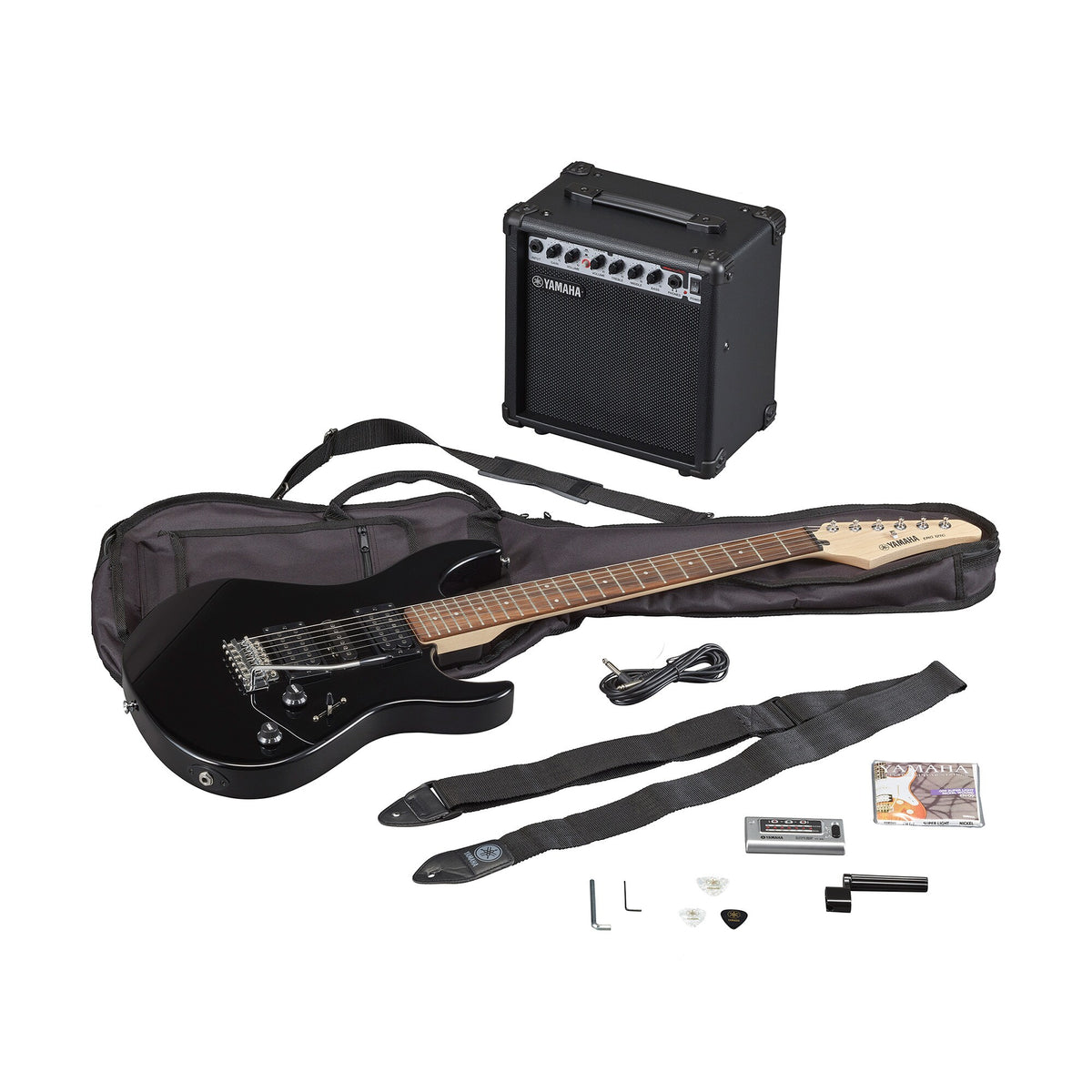 Kit Yamaha ERG121GPII con guitarra ERG121C, amplificador y accesorios
