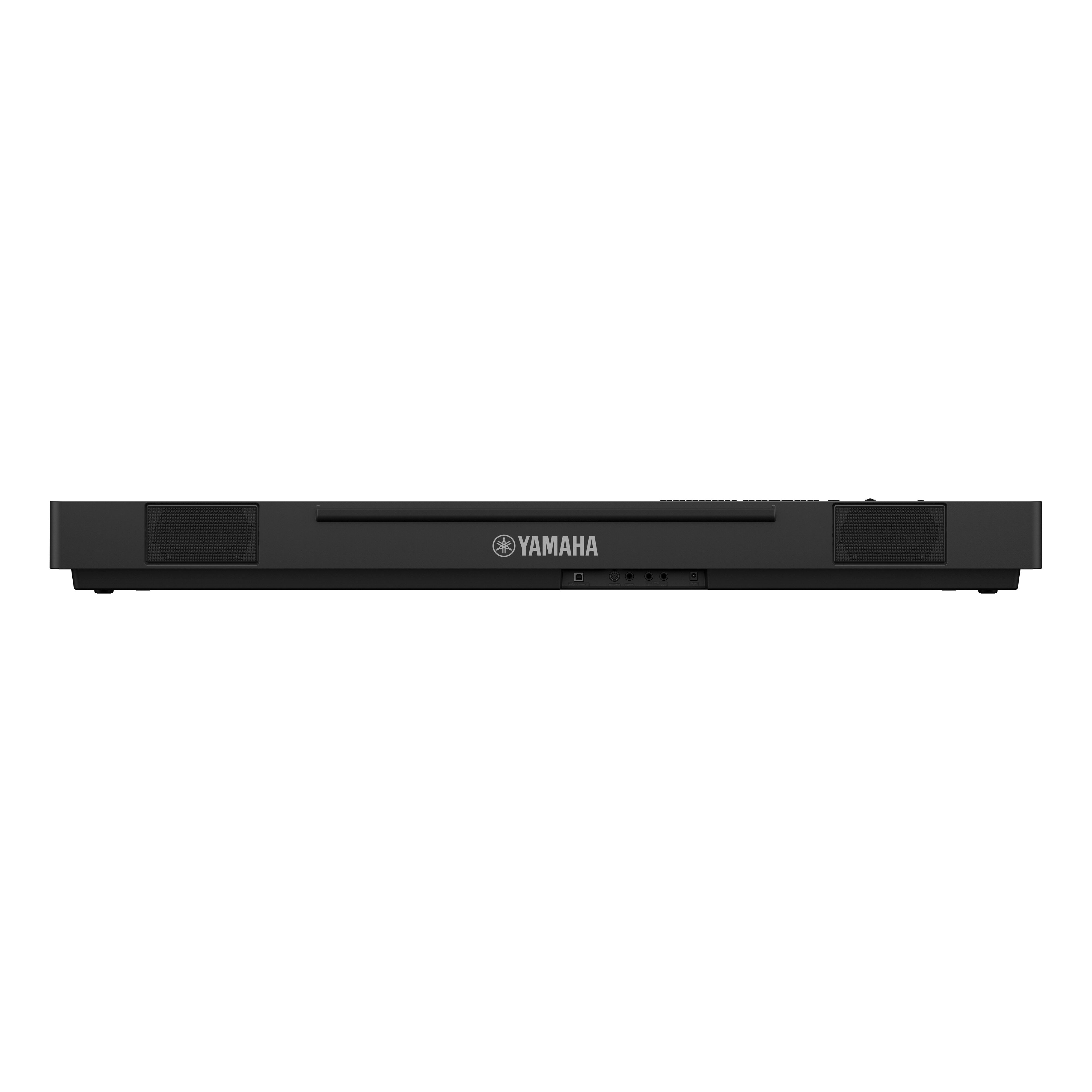 Vista trasera y conexiones del piano digital Yamaha P-225B negro