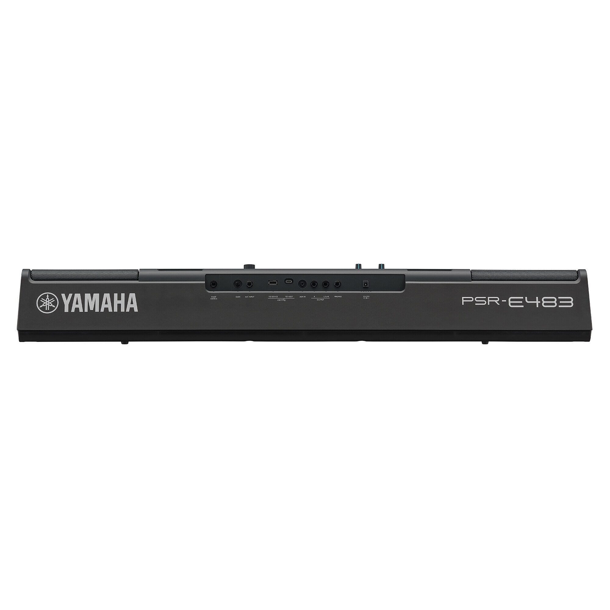 Conexiones posteriores del Yamaha PSR-E483