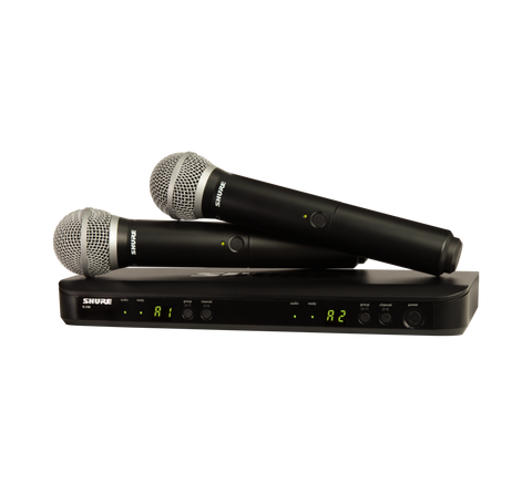 Shure BLX-288 / PG-58 Combo inalámbrico dos micrófonos con cápsula PG58 y un receptor BLX288