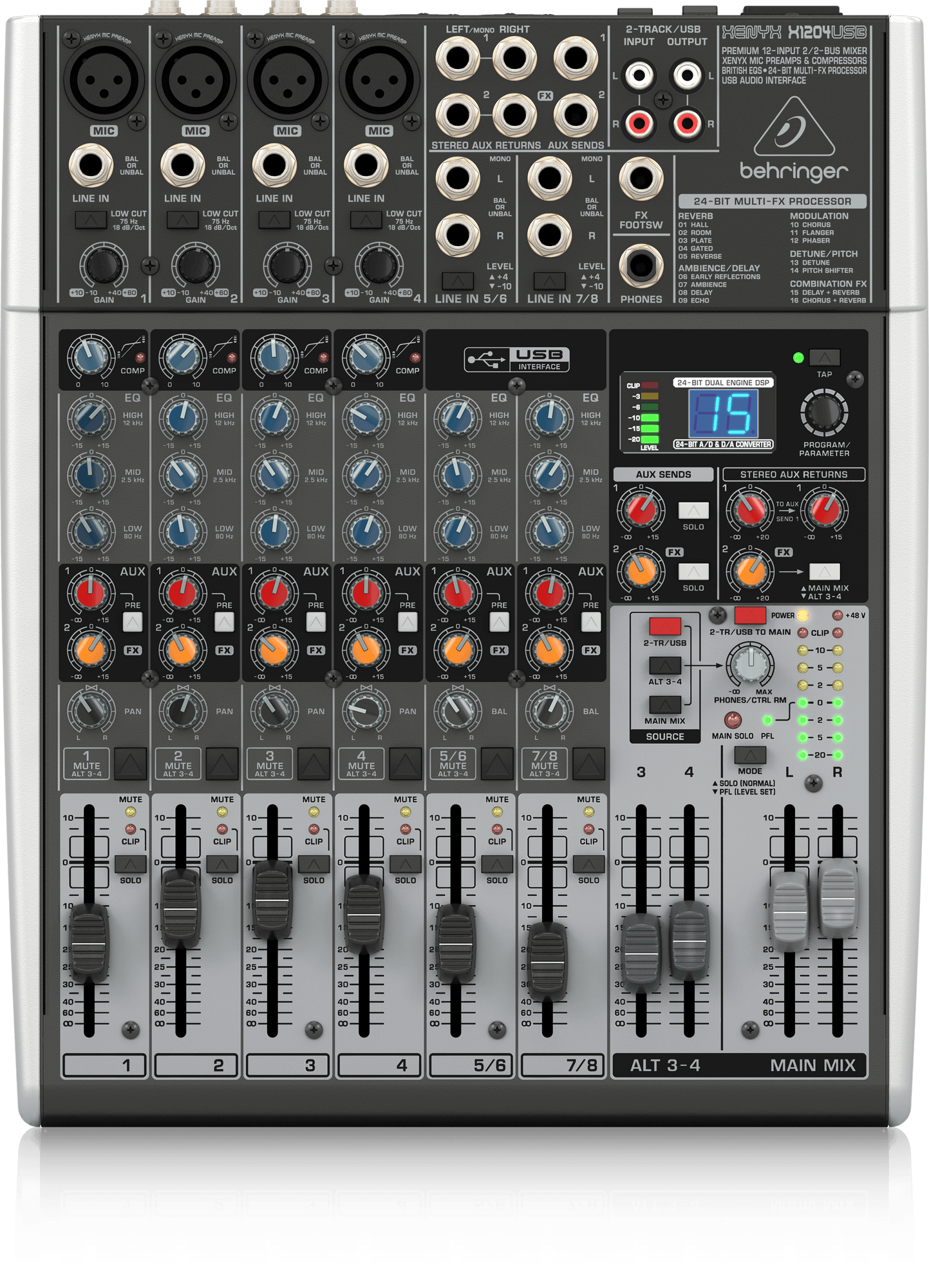 Behringer Xenyx X1204USB Mezclador con USB y Efectos