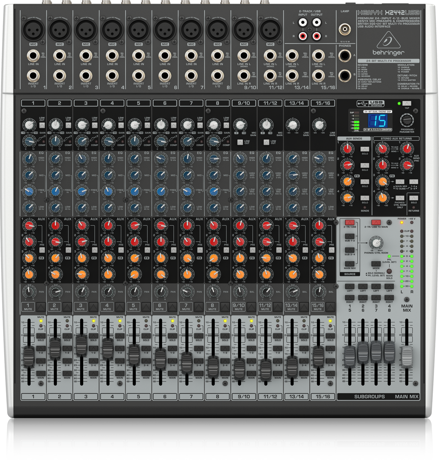 Behringer Xenyx X2442USB Mezclador con USB y Efectos