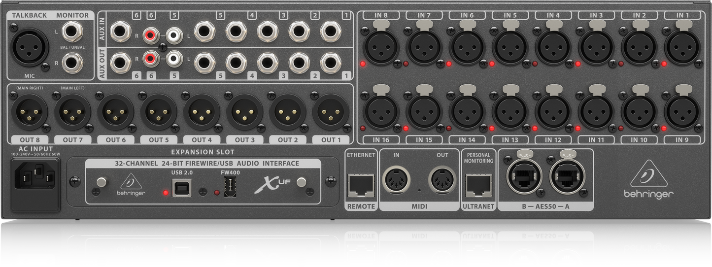 Behringer X32 Rack Mezclador digital de montaje en rack de 40 canales